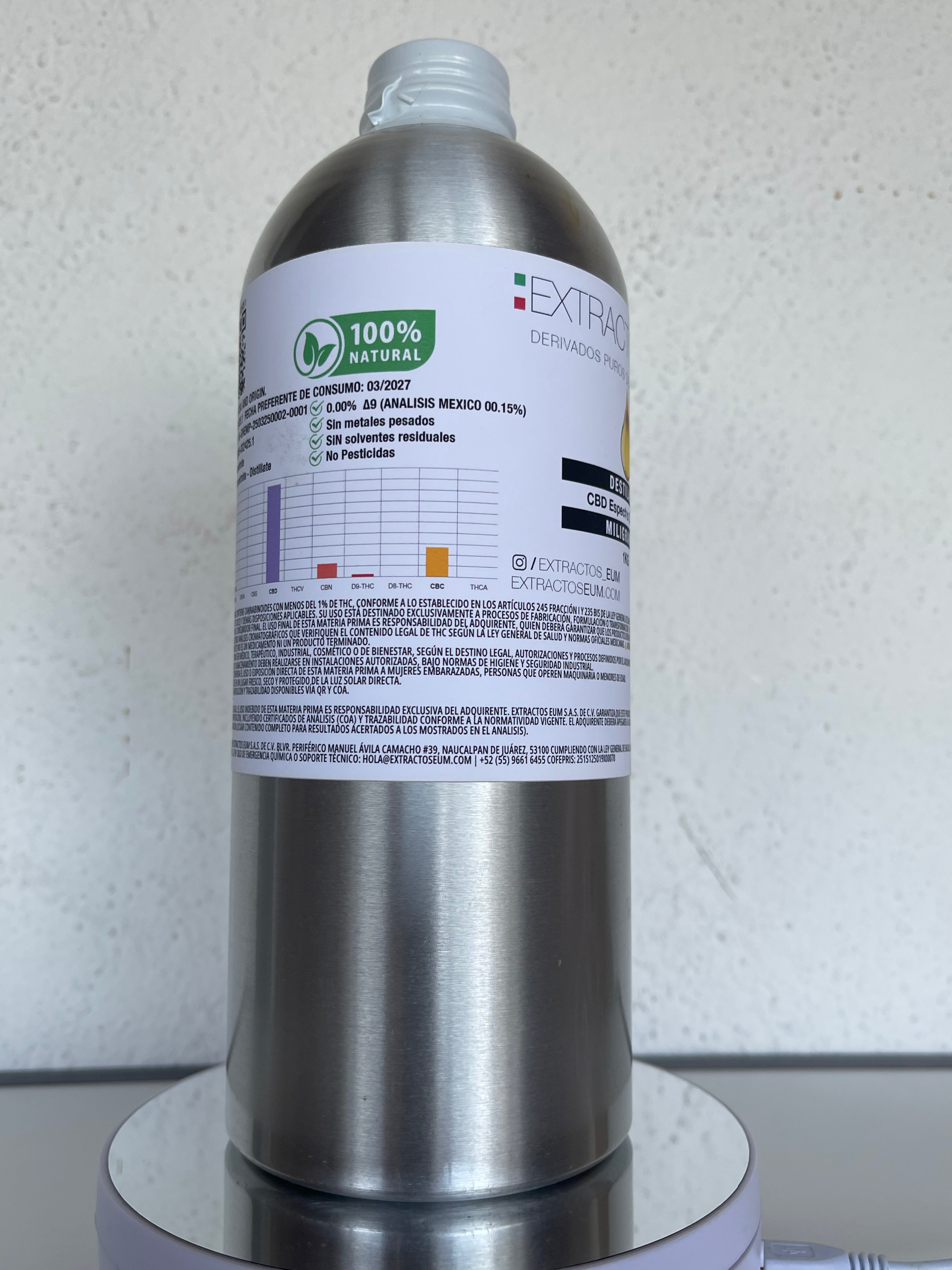 CBD Destilado Espectro completo.